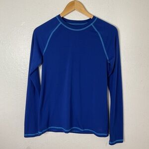 REI Kids XL (18) Royal Blue Long Sleeve Base Layer Top Outdoor Active Shirt